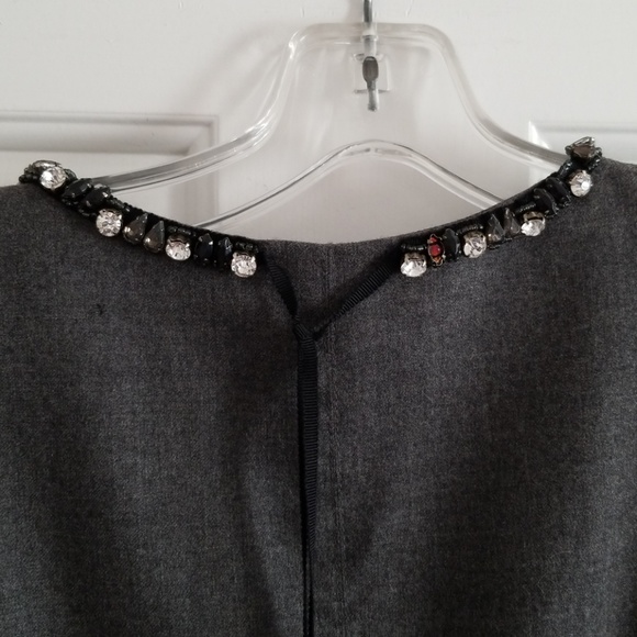 Robert Rodriguez chic & edgy grey wool shift dress - Picture 8 of 8